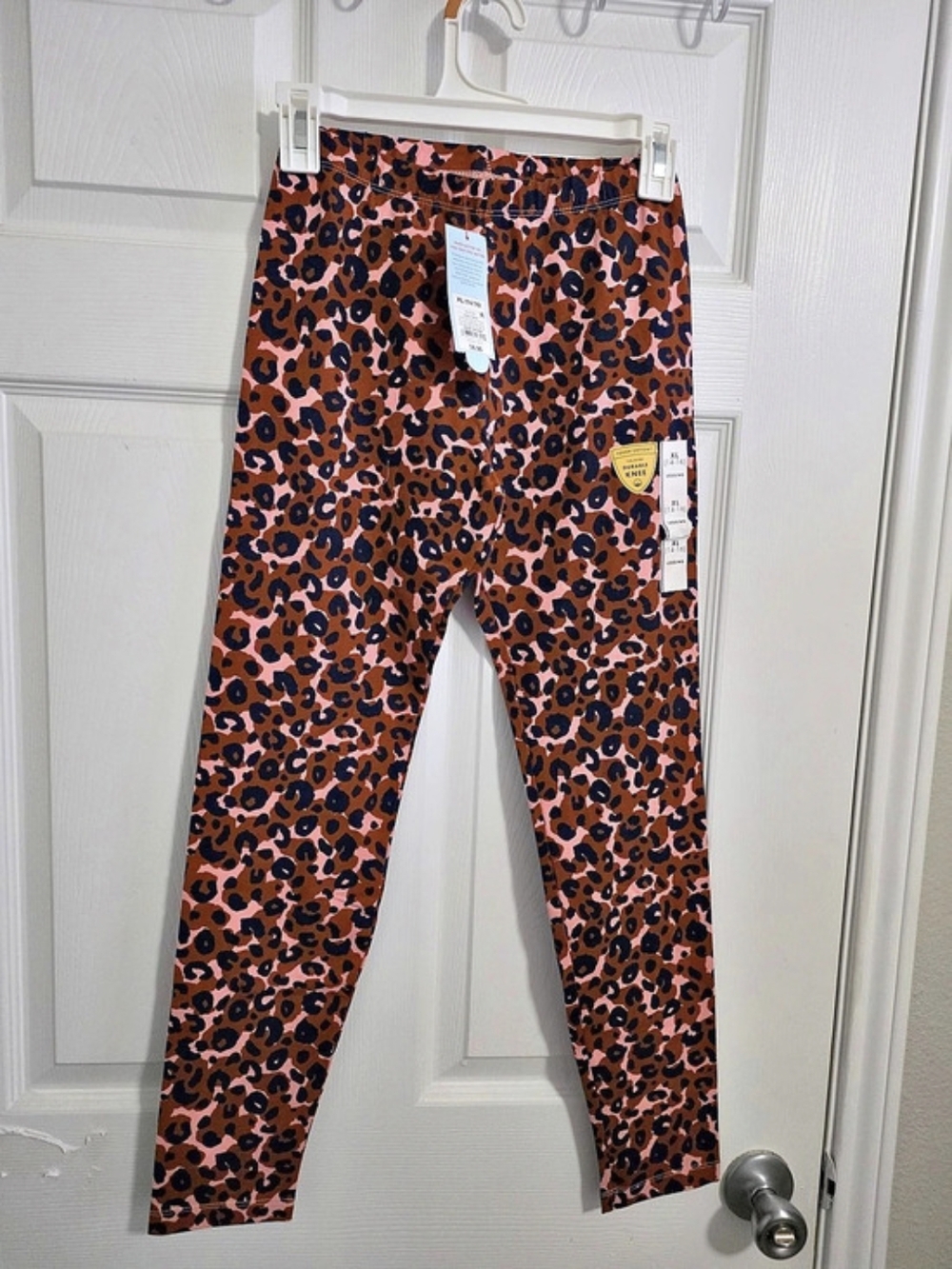Cat & Jack Animal Print Leggings in Brown & Pink Size XL NWT